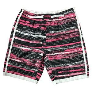 Exist Kids Boys Swim Trunks Size S Black Swimming Drawstring Shorts 2 Stripe